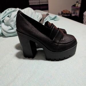 Black Platform Loafers